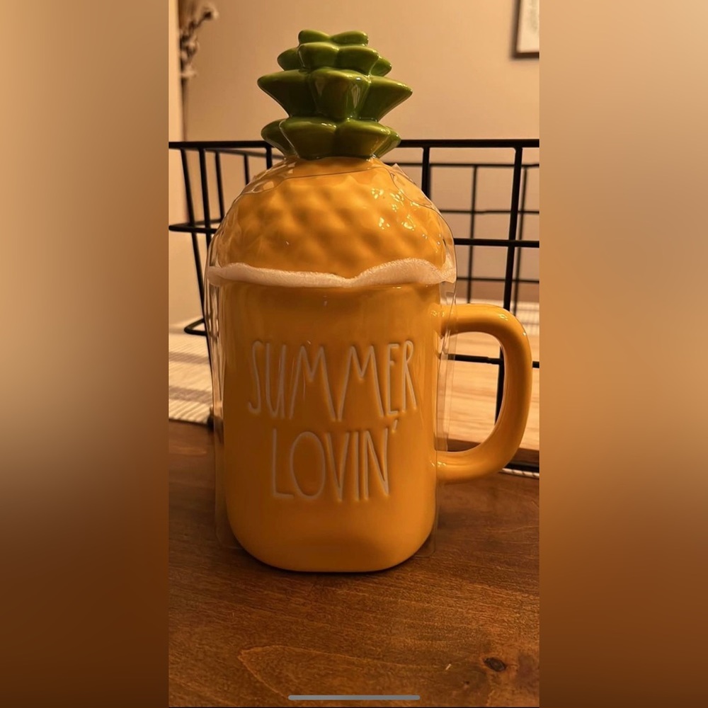 NEW! Summer Lovin’ Pineapple Rae Dunn Mug + Topper